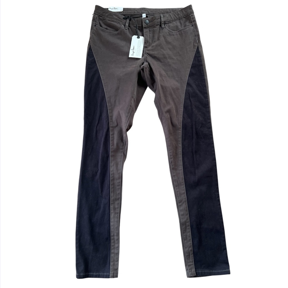 Chip & Pepper Pants Olive Green and Black Skinny Fit Soft Cotton blend Size 32